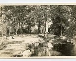 Swimming Hole with Keep Out Sign Real Photo Postcard - $13.86