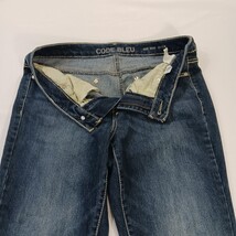 Code Bleu MAYA Women's Blue Cotton Blend Cropped Denim Jeans Size 10 (32×23) image 15