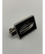 Vintage Silver Tone Yacht Boat Ship Tie Clip 1-3/8" Maritime Collectible - $12.50