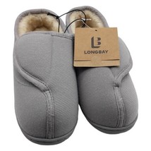 LongBay Women&#39;s Adjustable New Gray Slippers Comfy Cozy Memory Foam Size... - £9.58 GBP