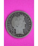 1896 P Barber Liberty Dime Silver Coin Guaranteed Authentic Free Shippin... - $34.17 CAD
