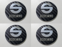 Sparco 5 - Set of 4 Metal Stickers for Wheel Center Caps Logo Badges Rims  - $24.90+