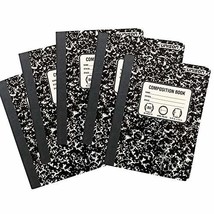 Bundle of 5 Wide Ruled Marbled Composition Notebooks; Red - $14.66