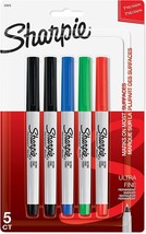 Sharpie Permanent Markers, Ultra Fine Point, Assorted Colors, 5 Count - $10.90