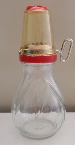 Primary image for 1950s Nut Mill Chopper Grinder Vintage Federal Tool Corp Glass Measure Cap Red