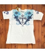 NWT Y2K Ablanche White L 100% Cotton Embroidered ROYAL POWER Cross And C... - $45.00