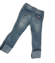 Hudson Girl's Jeans Skinny Cuffed Capri Medium Wash Stretch Denim Size 8 - $16.73