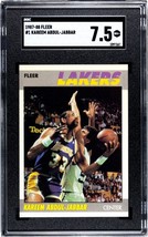 Kareem Abdul-Jabbar 1987-88 Fleer Card #1- SGC Graded 7.5 NM+ (Los Angeles Laker - £39.07 GBP