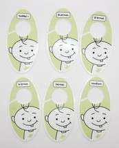 Set of 6 Boy Girl Green Baby Toddler Hanging Closet Dividers by Sugar Bo... - $9.99