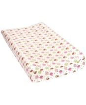 Trend Lab Owls Deluxe Flannel Changing Pad Cover Size 16 X 32 Color Beige - £18.00 GBP