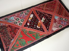 Wall Tapestry Bohemian Hand Patchwork Table Runner Decor Vintage Hanging W64 - £19.45 GBP