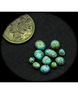 4.0 cwt. Vintage Indian Mountain Lot of 11 Smalls Turquoise Cabochons - £124.20 GBP