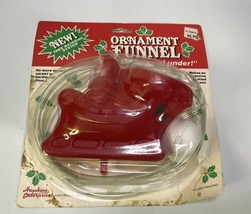 Hawkins Christmas Tree Watering Funnel Santa Sleigh Ornament Original Pa... - $29.48