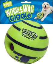 Wobble Wag Giggle Ball, Interactive Dog Toy, Fun Giggle Sounds When Rolled - £15.18 GBP