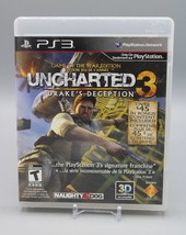 Uncharted 3:Drake&#39;s Deception (PlayStation 3, 2011) Tested &amp; Works *No Manual* C - £6.98 GBP