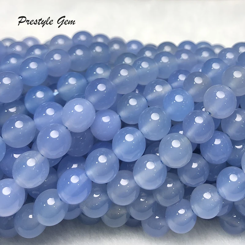 Ue chalcedony 6mm 8mm smooth round loose beads for jewelry making bracelets design thumb155 crop