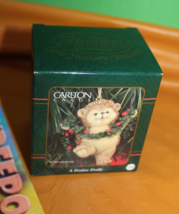 Carlton Cards Heirloom Treasures 10th Anniv A Festive Frolic Christmas Ornament - $17.81