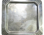 RARE Vtg RETRONEU Quattro Art Deco Stainless Steel Square Platter Tray 1... - $54.99