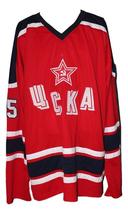 Any Name Number Russia CCCP Retro Hockey Jersey Red Any Size image 4
