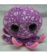 TY Beanie Boos BIG EYED LEGS THE PURPLE OCTOPUS 4&quot; Plush STUFFED ANIMAL Toy - £11.61 GBP