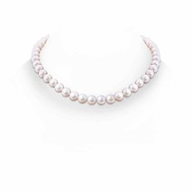 ANGARA 9-10mm, 18&quot; Freshwater Pearl Single Line Necklace in 14K Solid Gold - £386.87 GBP