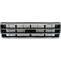 Grille For 89-91 Ford F-150 F-250 Chrome Shell w/ Silver Insert Plastic - £78.21 GBP