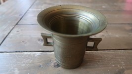 Antique Brass Mortar Apothecary 4.5 x 4 inches - £31.14 GBP