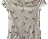Justice  Girls Size 8 T shirt Short Sleeve Round Neck Chihuahua Pink Whi... - £4.48 GBP