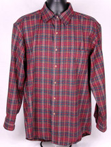 Vtg Pendleton Wool Plaid Shirt-M-Pure Virgin Wool-Red-Lined Collar-Lodge Shirt - £37.07 GBP