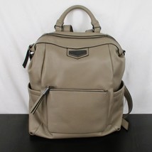 Simply Vera Vera Wang Grey Faux Leather Backpack Purse Bag Gray Top Handle - $24.73