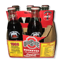 Vintage Ohio State Buckeye Champs 25th Anniversary 5 pack Coca Cola Classic 8 oz - £17.00 GBP