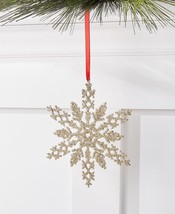 Holiday Lane Glittered Snowflake Ornament, Gold C210367 - £7.84 GBP