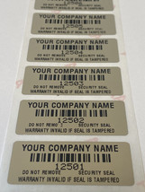 [QTY 500] CUSTOM PRINTED WARRANTY TAMPER EVIDENT VOID STICKERS LABELS 1.... - £31.04 GBP