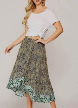 New GIGIO by Umgee S M L floral cottage core elastic waist faux wrap midi skirt - £13.54 GBP