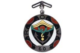 c1920 Royal Order of Jesters Sterling Silver Enamel Pendant - £50.31 GBP