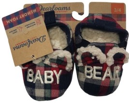 Dearfoams Cozy Comfort Memory Foam Infant Slippers &quot; BABY BEAR&quot; Size 3/4 - £7.79 GBP