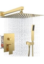 Luxury Shower Faucet Set 10&quot; Rain Shower Head Combo System w/Mixer Valve - £47.33 GBP