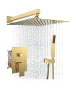 Luxury Shower Faucet Set 10&quot; Rain Shower Head Combo System w/Mixer Valve - £46.70 GBP