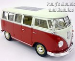 1963 Volkswagen  VW T1 (Type 2) Bus Van 1/24 Scale Diecast Model - RED - $34.64
