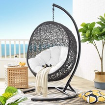 Encase Swing Outdoor Patio Lounge Chair White EEI-739-SET - £555.73 GBP
