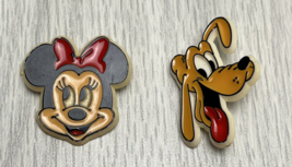 Vintage Disney Pluto and Minnie Mouse Head Pins READ - £6.96 GBP