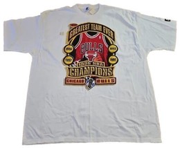 Starter Chicago Bulls T Shirt 1996 NBA Championship Finals Size 2XL USA Vtg NWT - £32.22 GBP