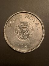 Vtg. Jamaica Port Royal 1692 Souvenir Pewter Coaster [e-03] - $14.50