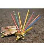 Hedgehog Toothpick Holder from Silvie Goldmark Design - 24k Gold Plated ... - £19.29 GBP