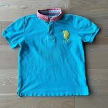 U.S. Polo Assn. Men&#39;s Scuba Blue Polo Shirt Vintage 90&#39;s Y2K - $558.09 MXN