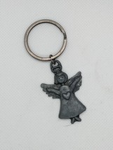 Vintage Angel KEY RING with Heart One Sided Design 1.75&quot; Used - £6.17 GBP