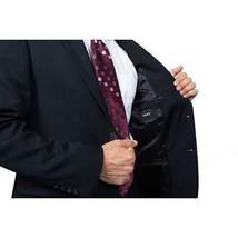 Mens DKNY 100% Wool Two Button Notch Lapel Formal Business Slim fit 1504 Black image 6