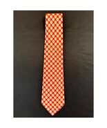 Jim Thompson 100% Thai Silk Tie – Red Geometric Dice Pattern – Luxury Ne... - $22.00