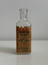 VINTAGE EMPTY D.D.D. Corp. Prescription External Use Medicinal Glass Bot... - £13.77 GBP