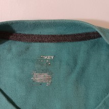 Jockey Men's Waffle Henley Green Long Sleeve Cotton T-Shirt Measured Chest 48" image 3